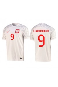 Fotbalové Dres Polsko Robert Lewandowski #9 Domácí Oblečení MS 2022 Krátký Rukáv